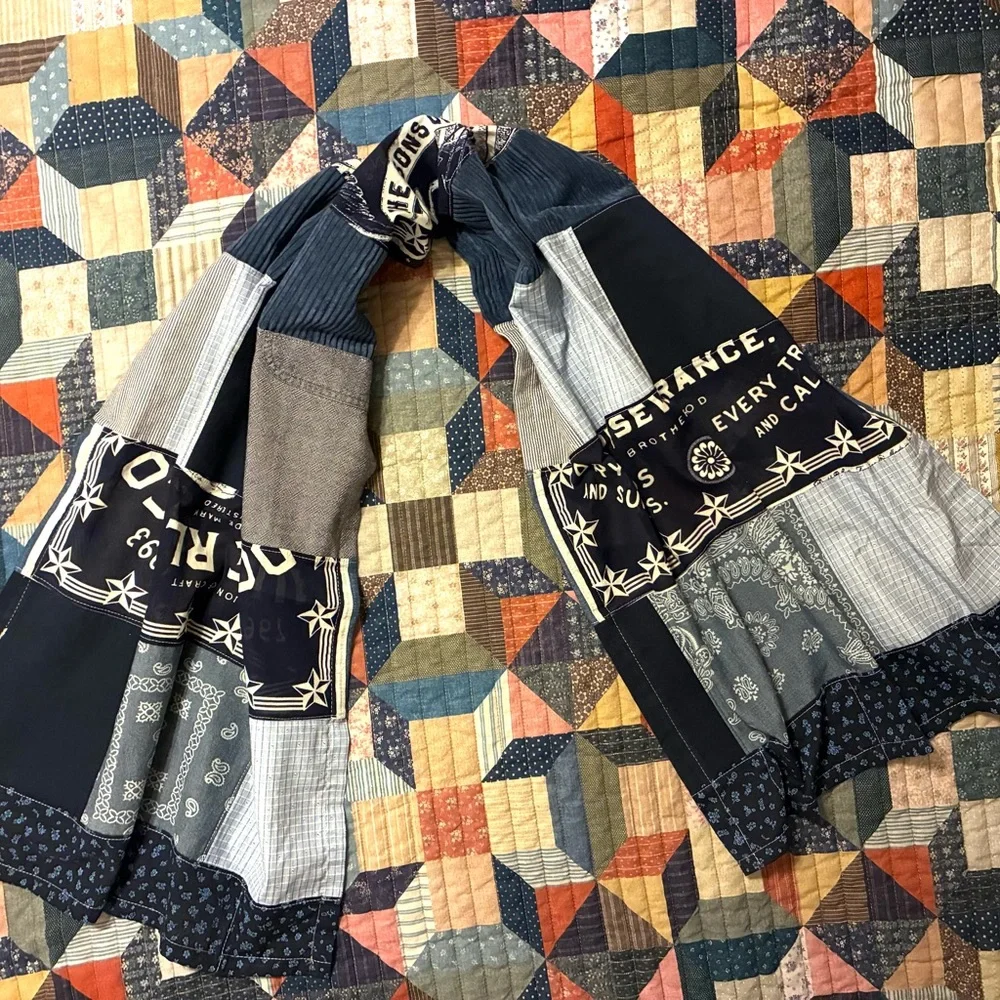 CUSTOM RRL/RL PATCHWORK SCARF (100% UPCYCLED RALPH LAUREN FABRICS)- 1 OF A KIND